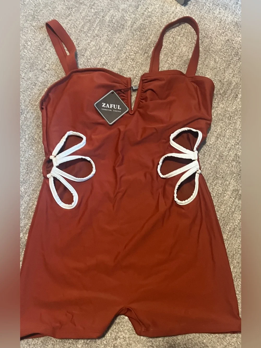 Boyshort One Piece Bathing Suit Sexy Slimming Ruched Swimwear L. 2379/bb6-1